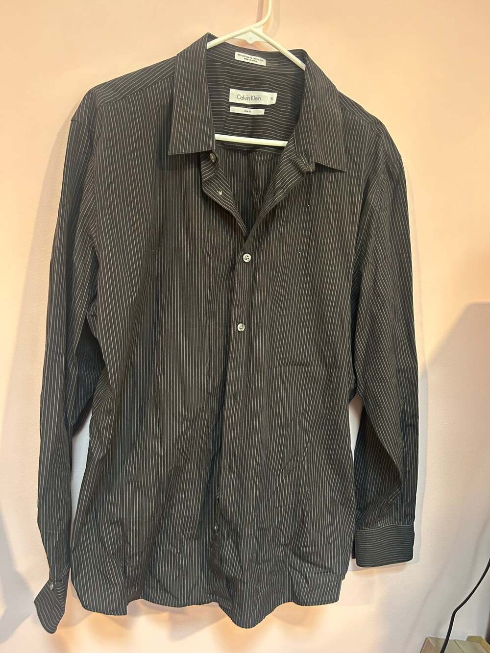 Calvin Klein Stripe Button Down *XL Slim Fit*